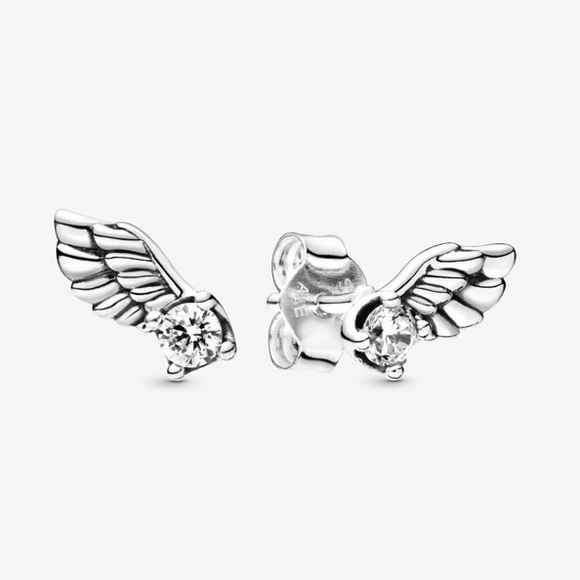 Pandora Jewelry - PANDORA Sparkling Angel Wing Stud Earrings